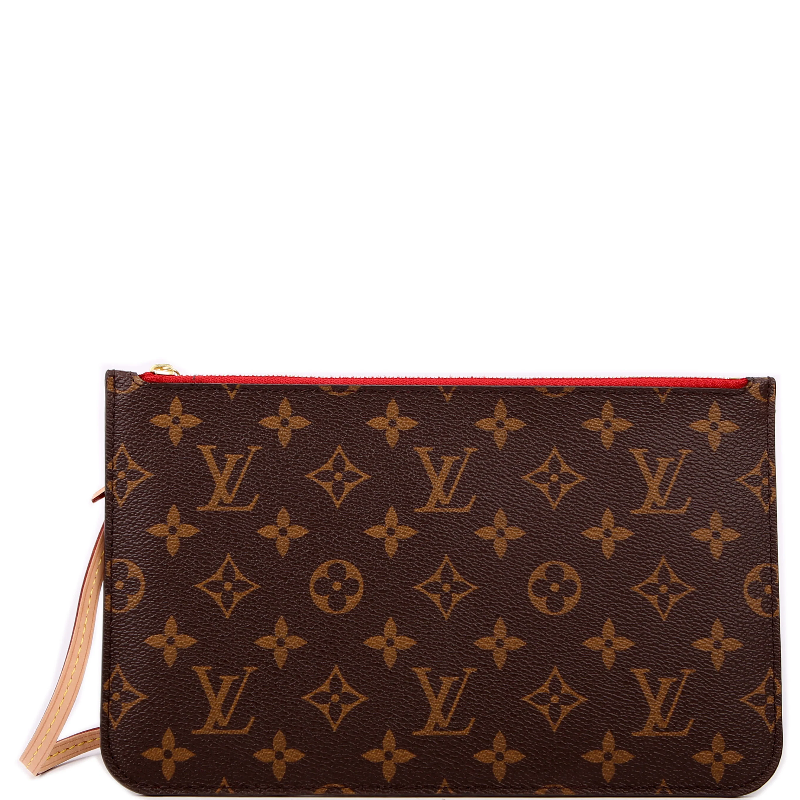 LOUIS VUITTON Pochette Only Neverfull Monogram Red