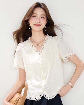 All-match short sleeve shirt relief small shirt