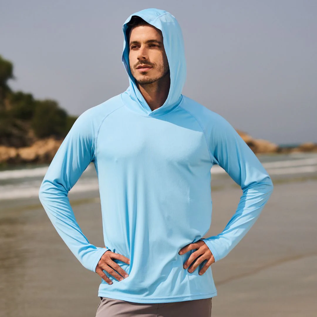 Men's UPF 50+ Sun Protective Athletic Rash Guard Shirts