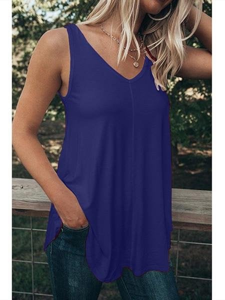 Cotton sleeveless casual simple vest