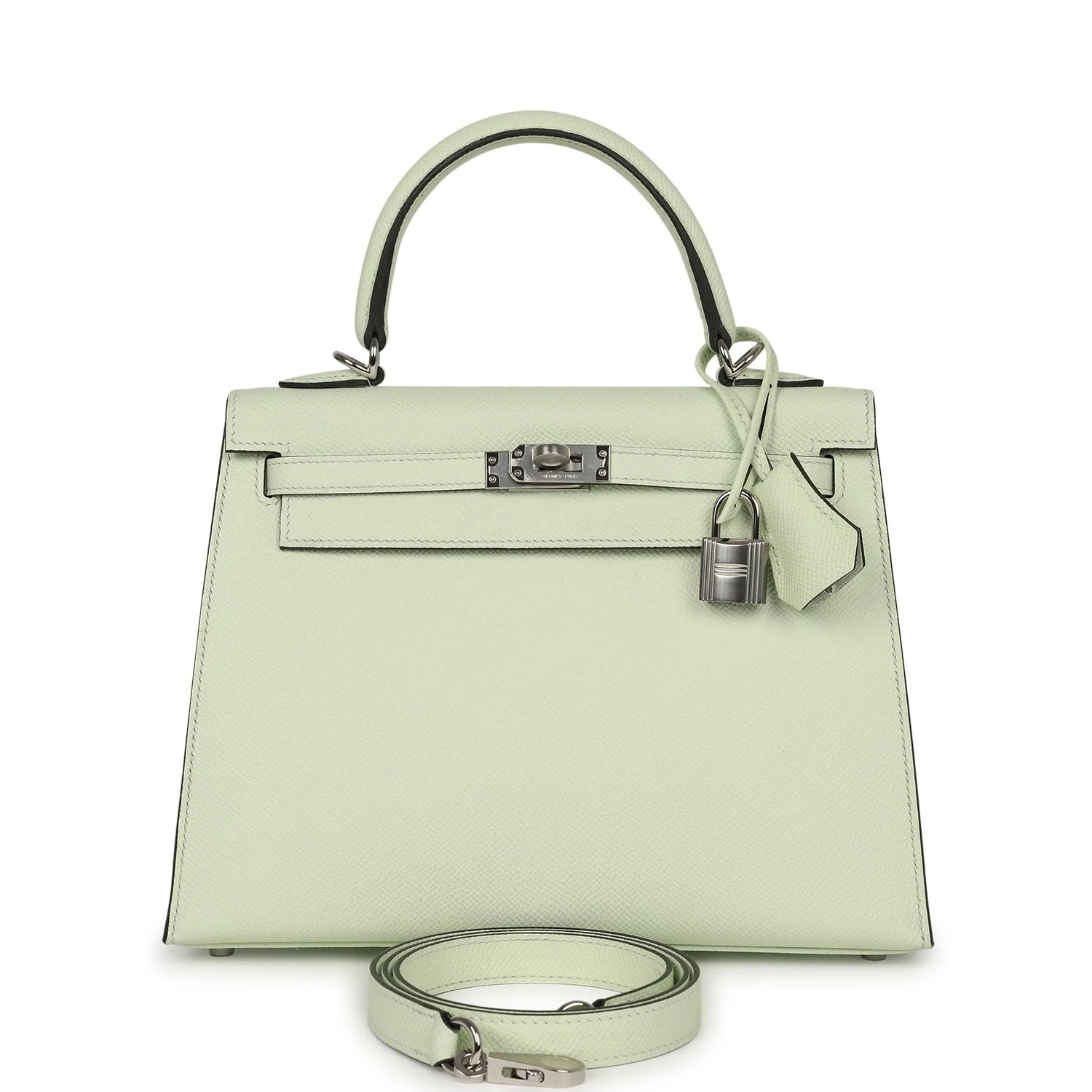 HERMÈS Kelly Sellier 25 Vert Fizz Epsom Palladium Hardware
