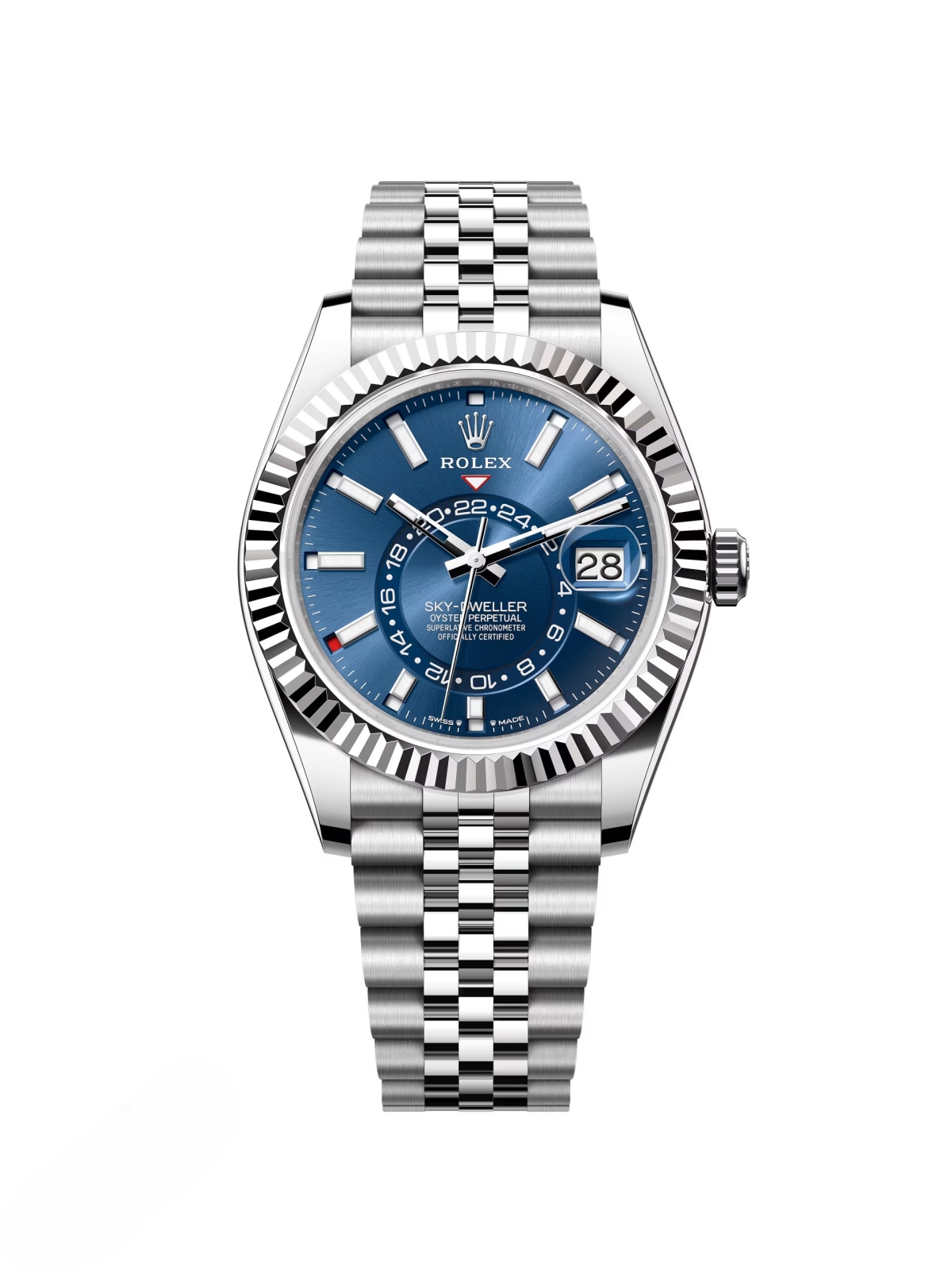 RLX  Sky-Dweller 42mm 336934-0005/0006 Stainless Steel Blue Dial Jubilee