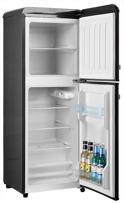 MELCHIONI FAMILY - Frigorifero 2 porte SIBERIA 85 Classe E 85lt-Nero / Metallo