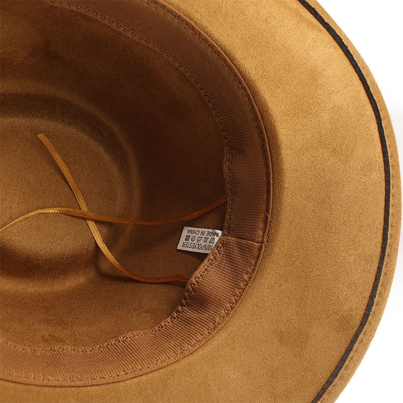 Men's Western Buckled Band Wide Brim Suede Cowboy Hat