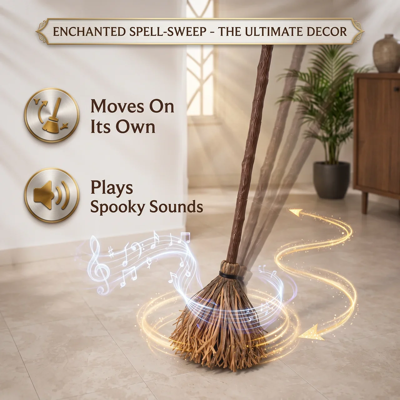 Halloween🎃-Self-Moving Enchanted Broom