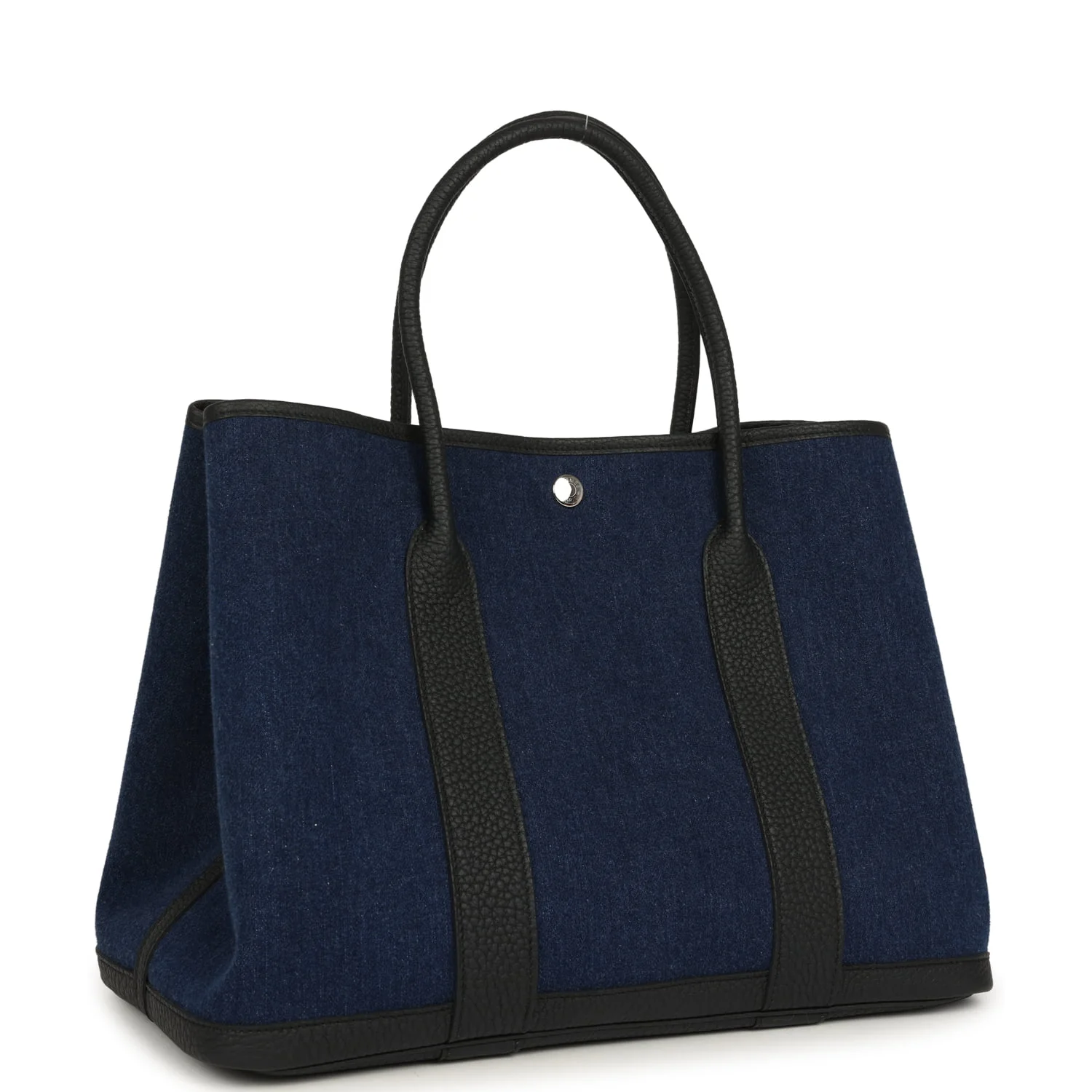 Hermes Garden Party 36 Denim Moyen, Black Negonda Palladium Hardware