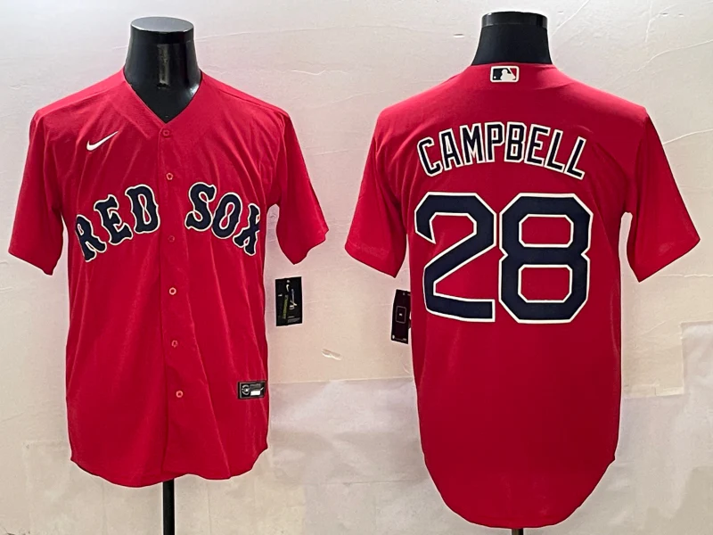 Men's Boston Red Sox Kristian Campbell #28 Red Replica Player Jersey