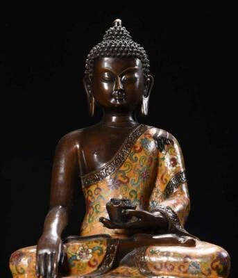 44CM Old Chinese Bronze Statue w/ Buddha N3530