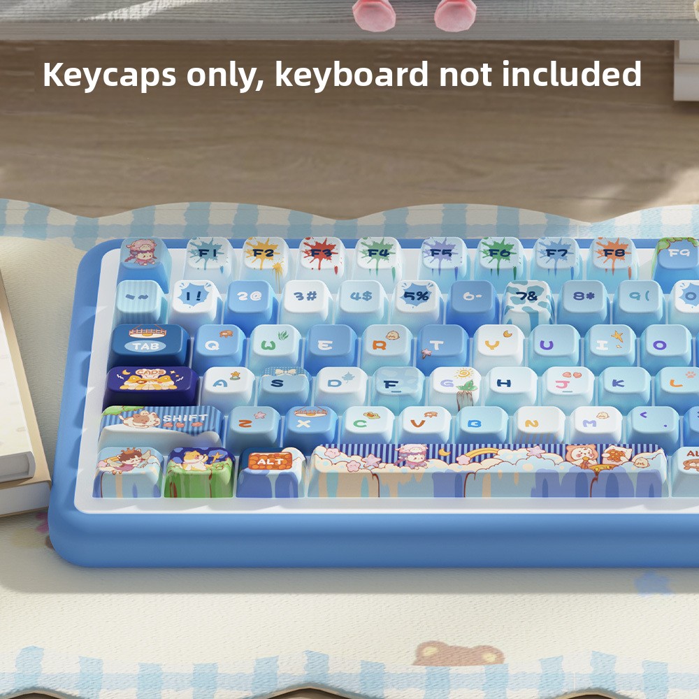 Meow Adventure Original PBT Keycap Set – MDA Profile Full 5-Side Dye-Sub – 138/158 Keys
