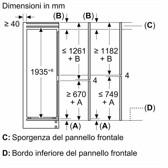 BOSCH - Frigorifero Combinato KBN965SE0 Classe E-Bianco