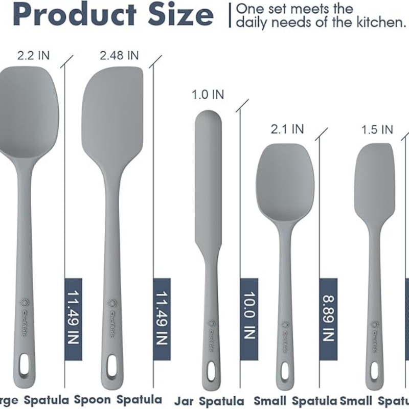 5 Pieces Silicone Spatula Set