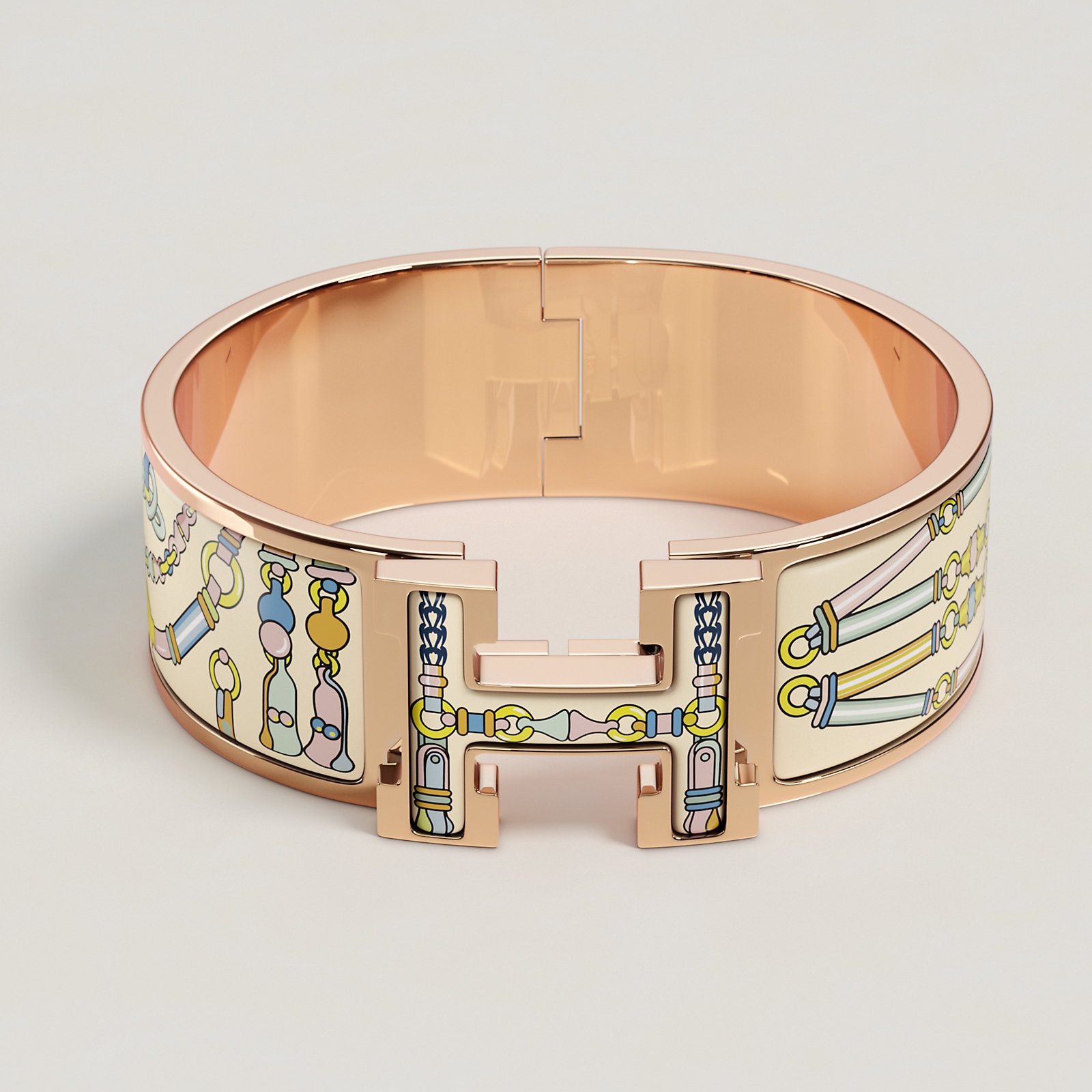 Clic Clac H Flora y Plata bracelet