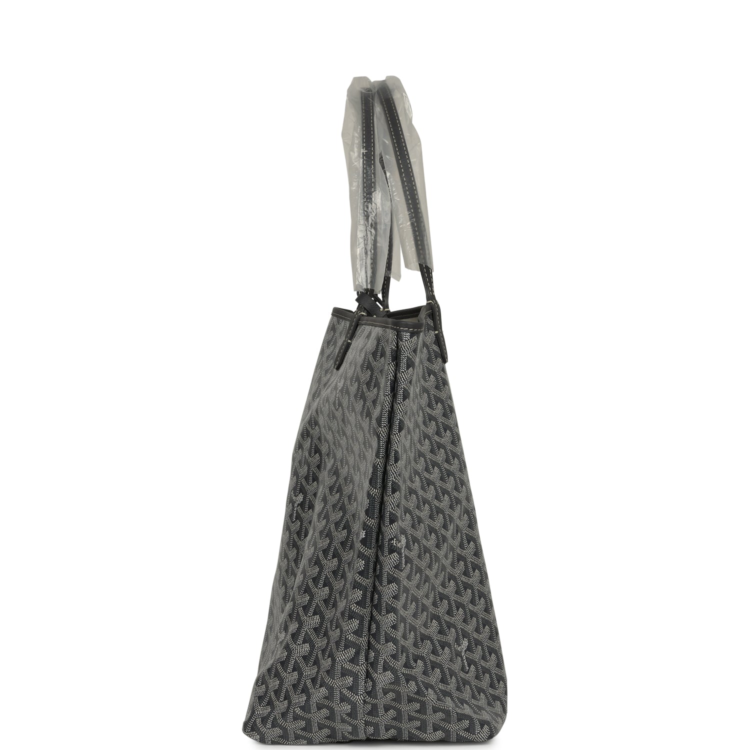 GOYARD Goyardine Grey St. Louis GM Tote Bag Palladium Hardware