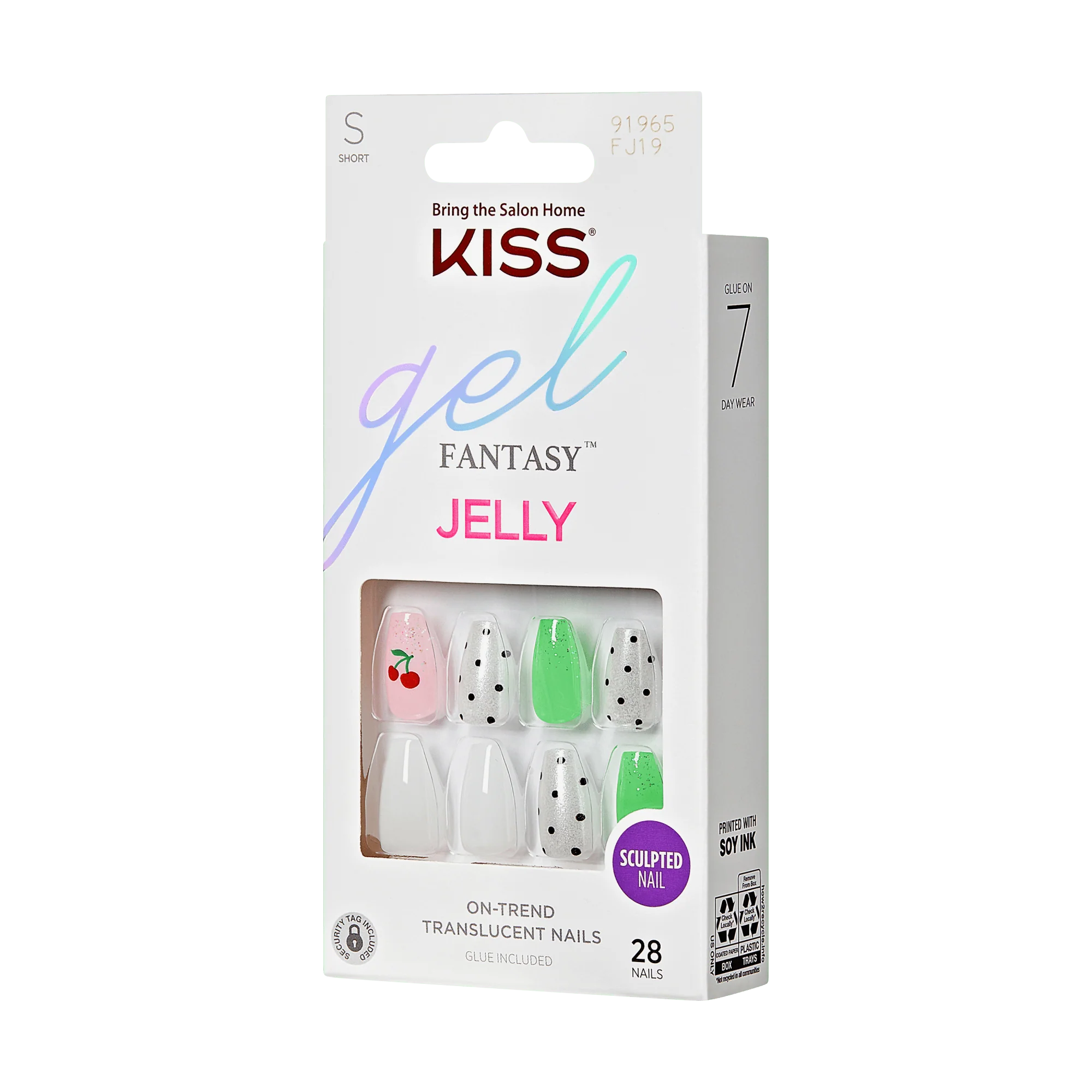 KISS Gel Fantasy Jelly Press On Glue Nails - Jelly Baby
