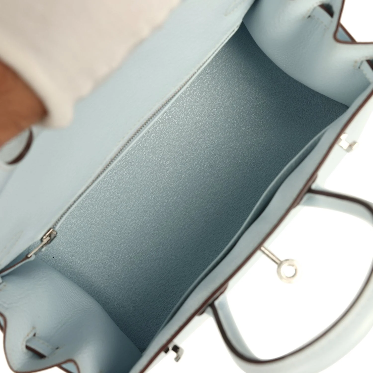 Hermes Birkin Sellier 25 Bleu Brume Epsom Palladium Hardware