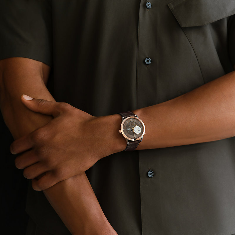 Slim d'Hermès GMT watch, 39.5 mm