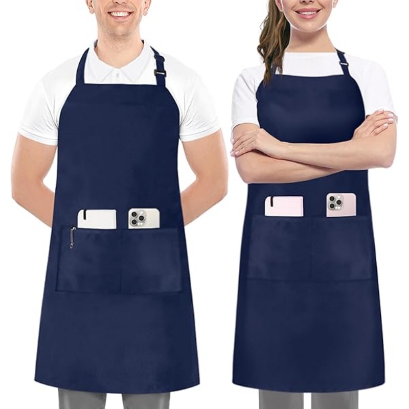 MORWEN 2 Pack Bib Apron, Adjustable with 2 Pockets