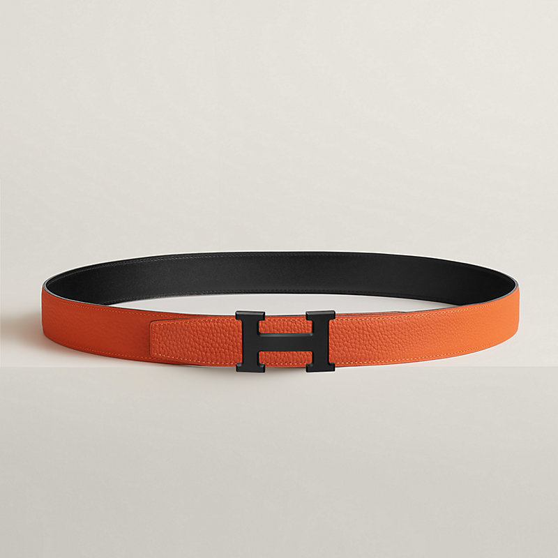 H belt buckle & Reversible leather strap 32 mm