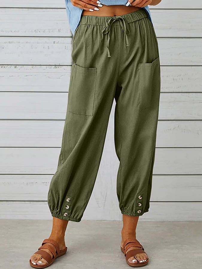 Women's Cotton Linen Casual Pant