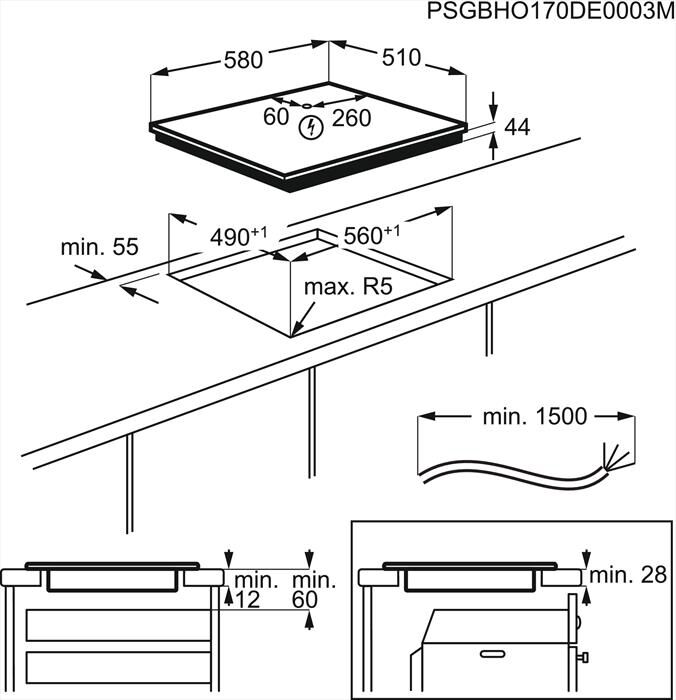 AEG - Piano cottura induzione IKS64453IB-Nero