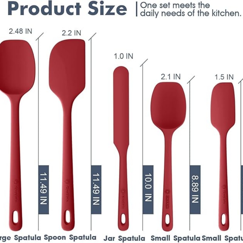 5 Pieces Silicone Spatula Set