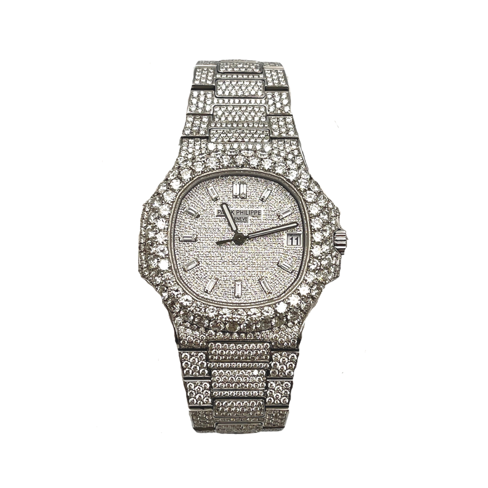 Patek Philippe Nautilus Stainless Steel After Market Diamond Paved 5711/1A-011