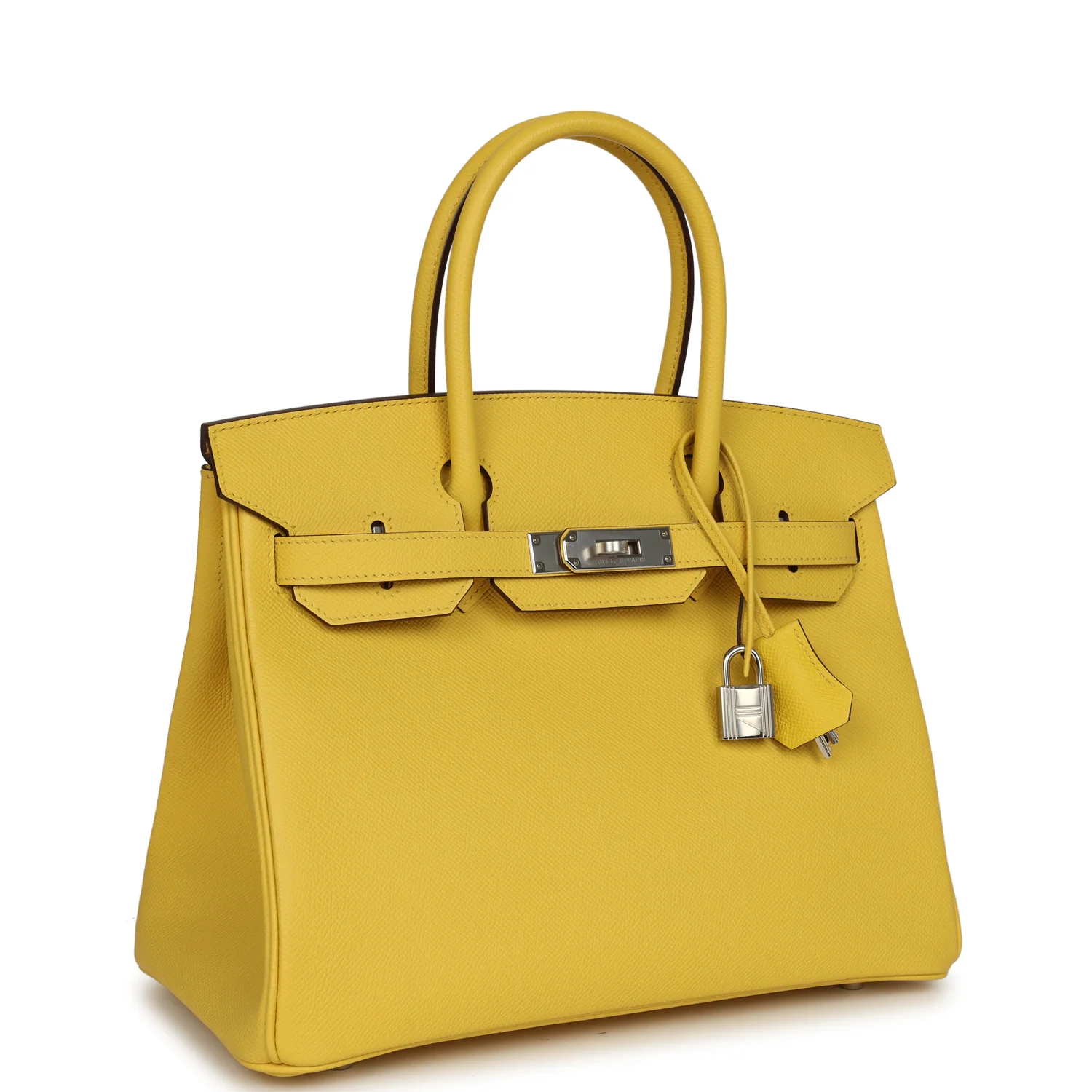 HERMÈS Birkin 30 Jaune De Naples Epsom Palladium Hardware