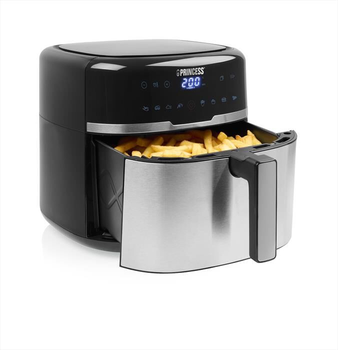 PRINCESS - FRIGGITRICE AD ARIA DIGITALE 8 L-Nero / Plastica-Acciaio