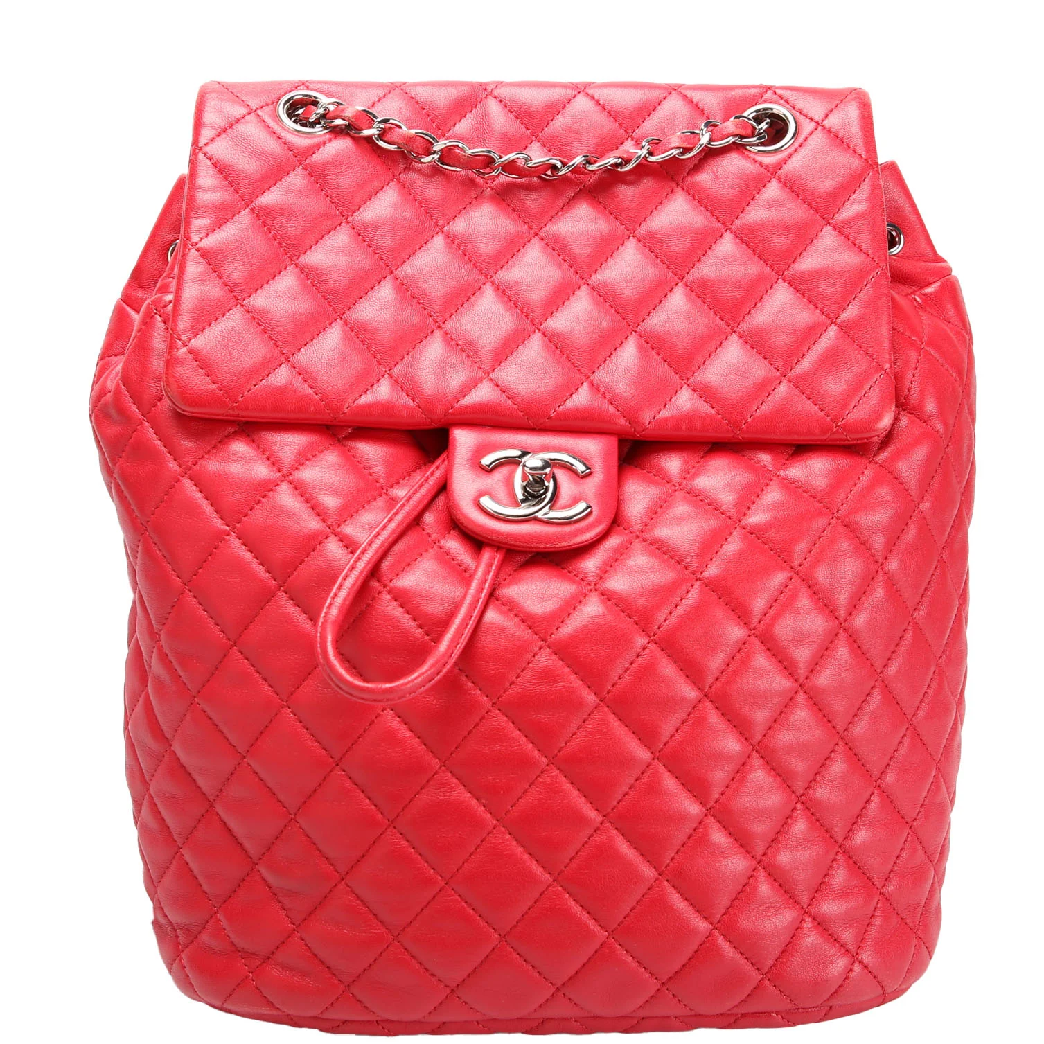 CHANEL Urban Spirit Backpack Large Lambskin Red