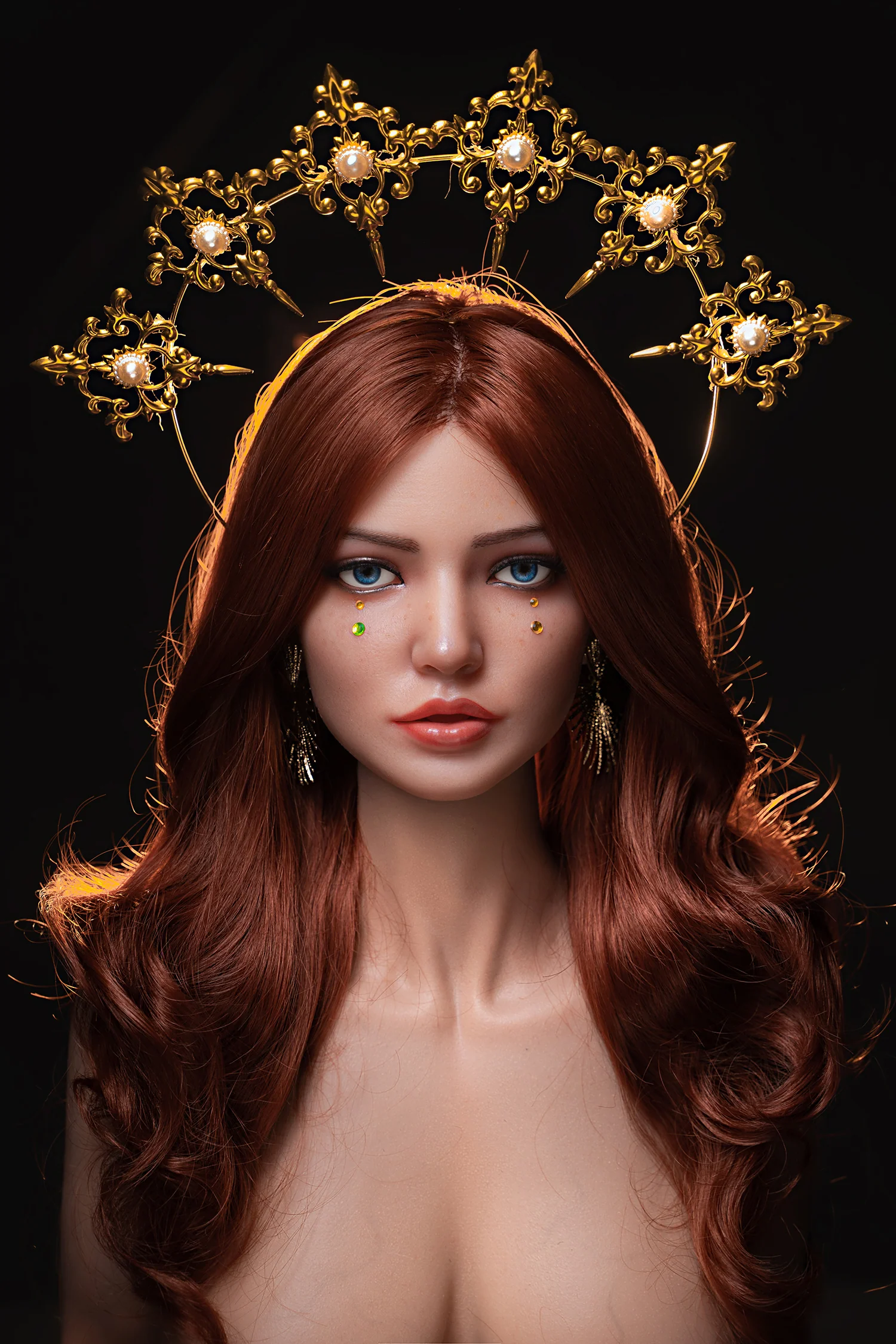 Soft Silicone #M9 Head Queen Oral ROS Sex Doll Silicone Head Only