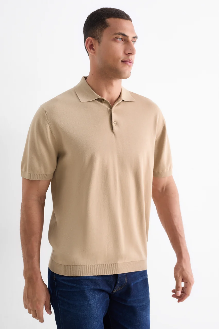 Knitted polo shirt - regular fit