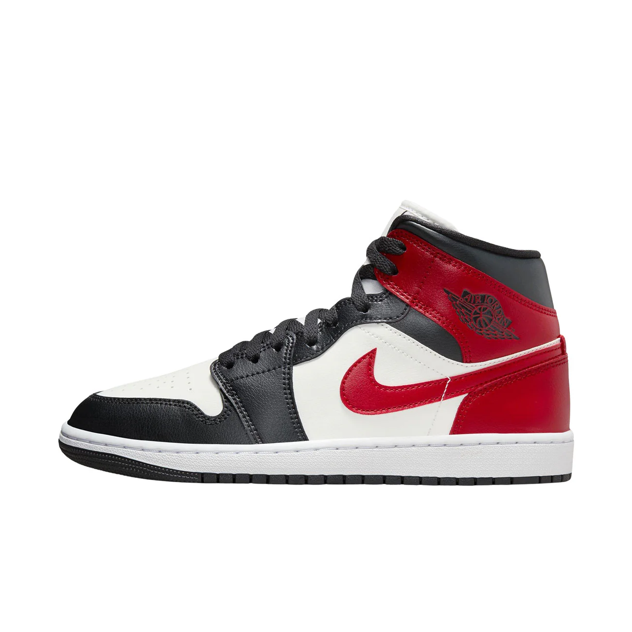 WMNS Air Jordan 1 Mid (Sail/gym Red-off Noir-white)