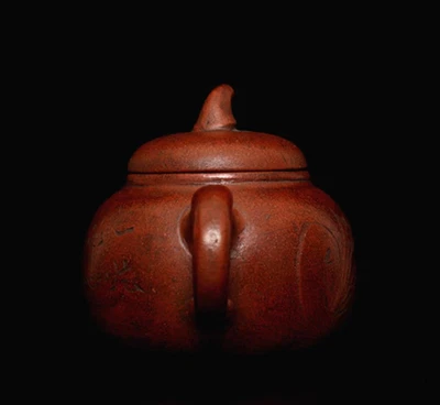 Wang Junlan Signed Old Chinese Handmade Yixing Zisha Teapot w/orchid