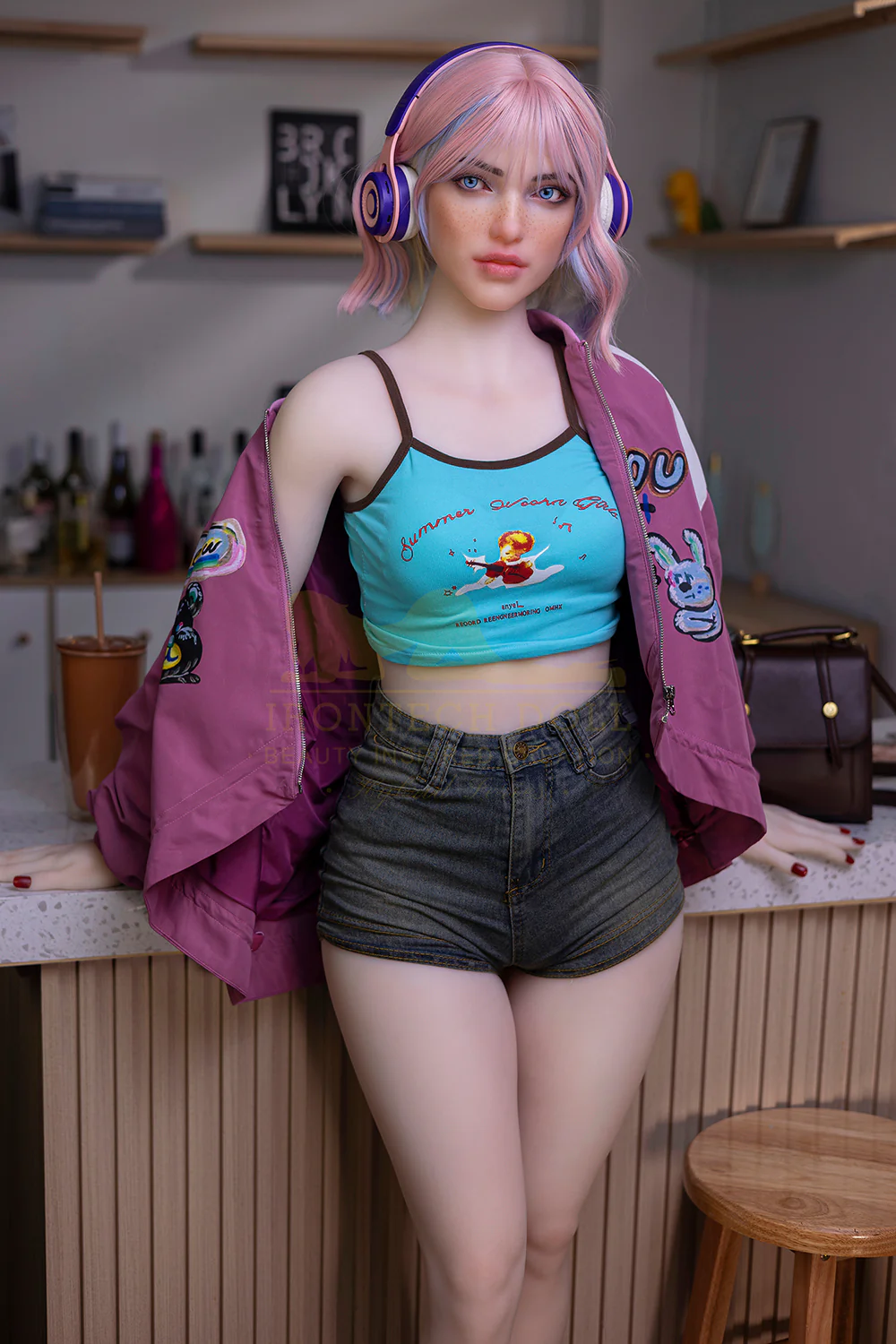 Irontechdoll Eleanora 5ft31/ 162cm #S46 Head Full TPE Flat Chested Real Life Adult Sex Doll