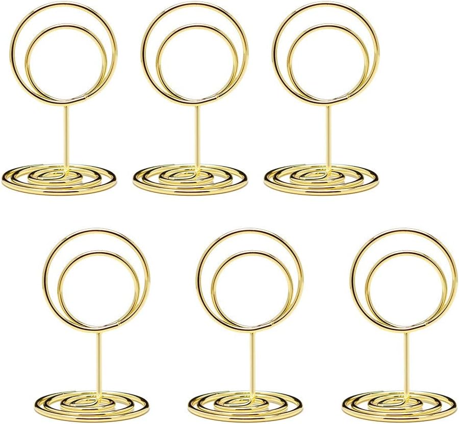 20pcs Mini Place Card Holders, Cute Table Number Holders, Small Size Table Card Holder Tables Number Stands, Wire Photo Picture Menu Clips