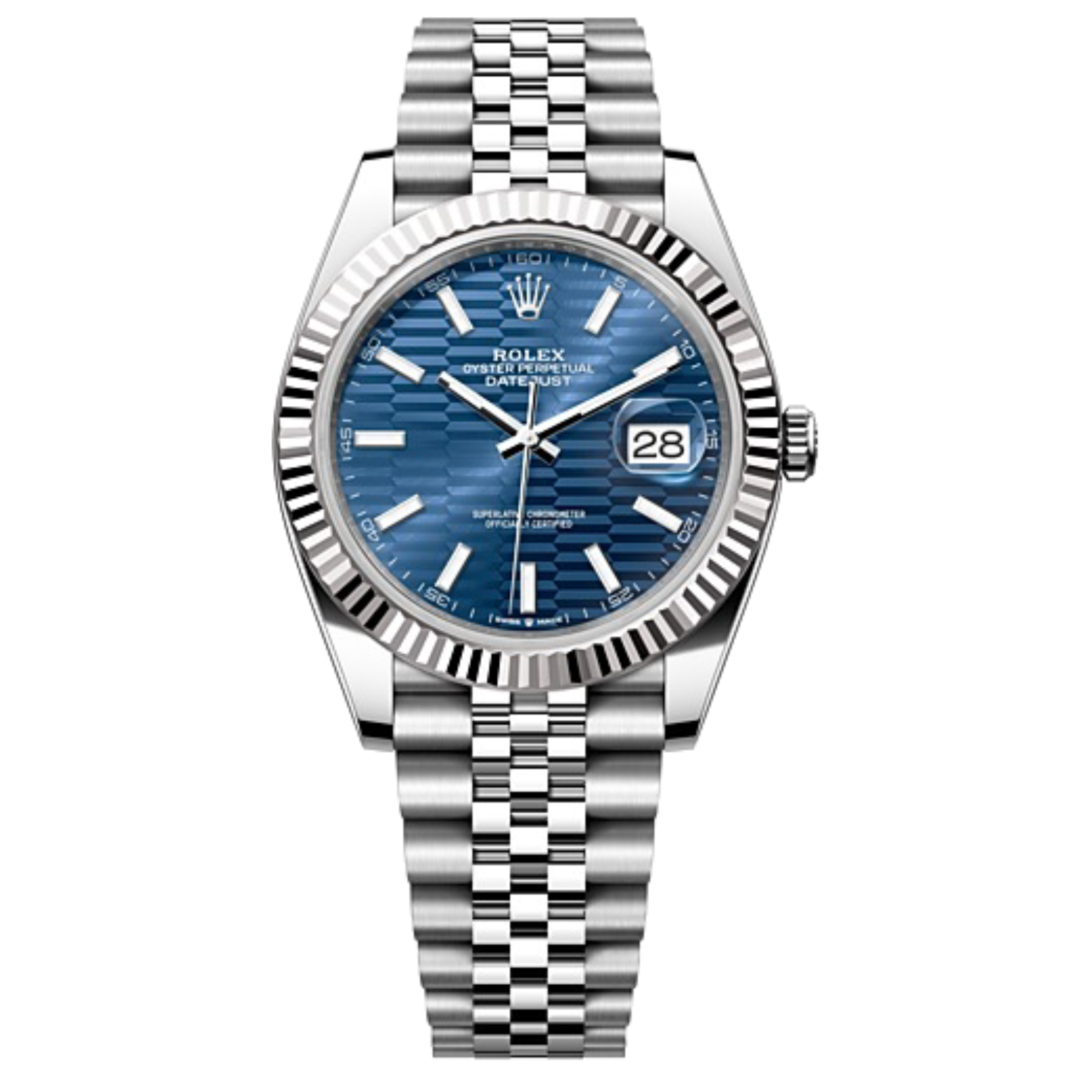 Rolex DATEJUST Oyster, 41 mm, Oystersteel and white gold M126334-0032