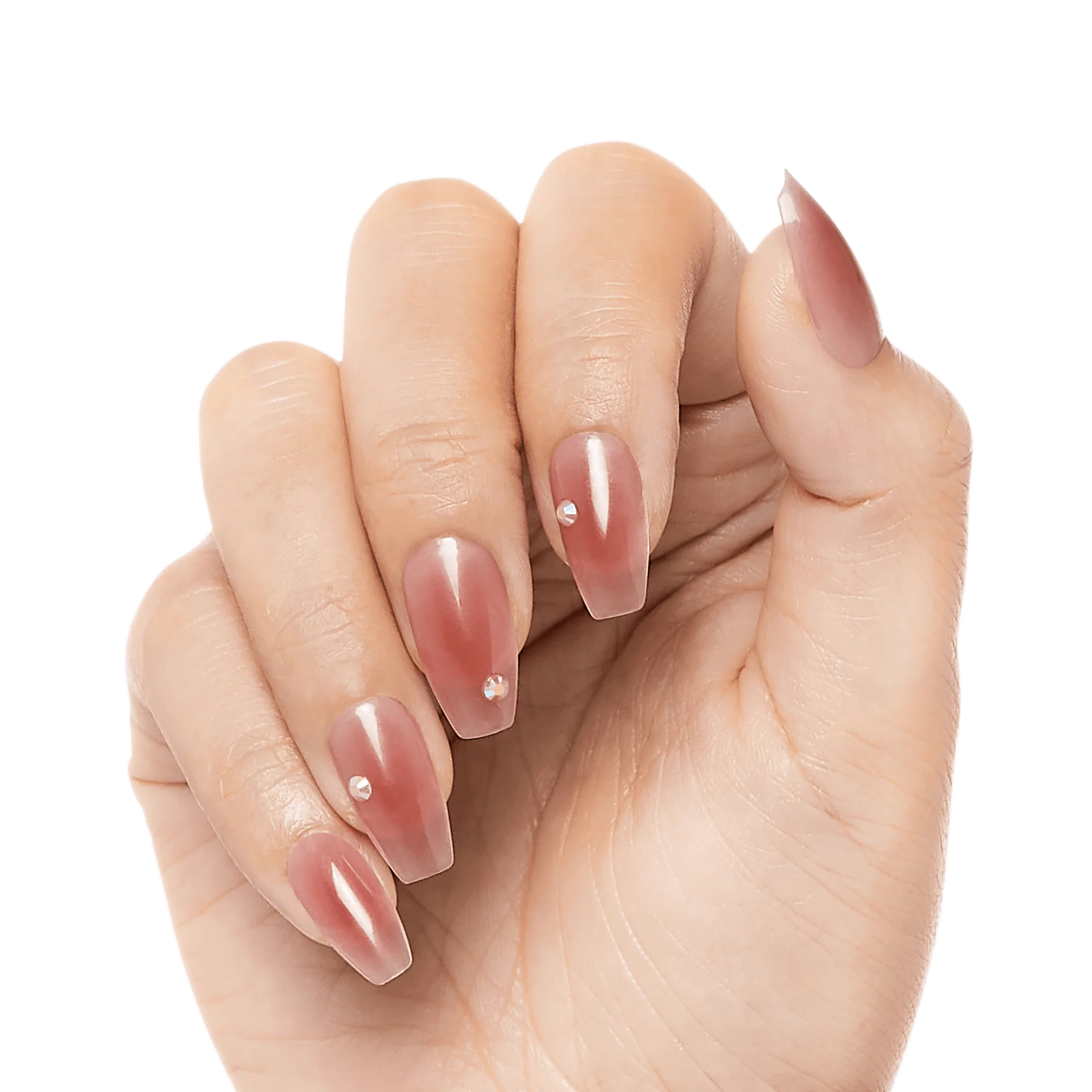 KISS Bare but Better Premium Press On Glue Nails - Shine