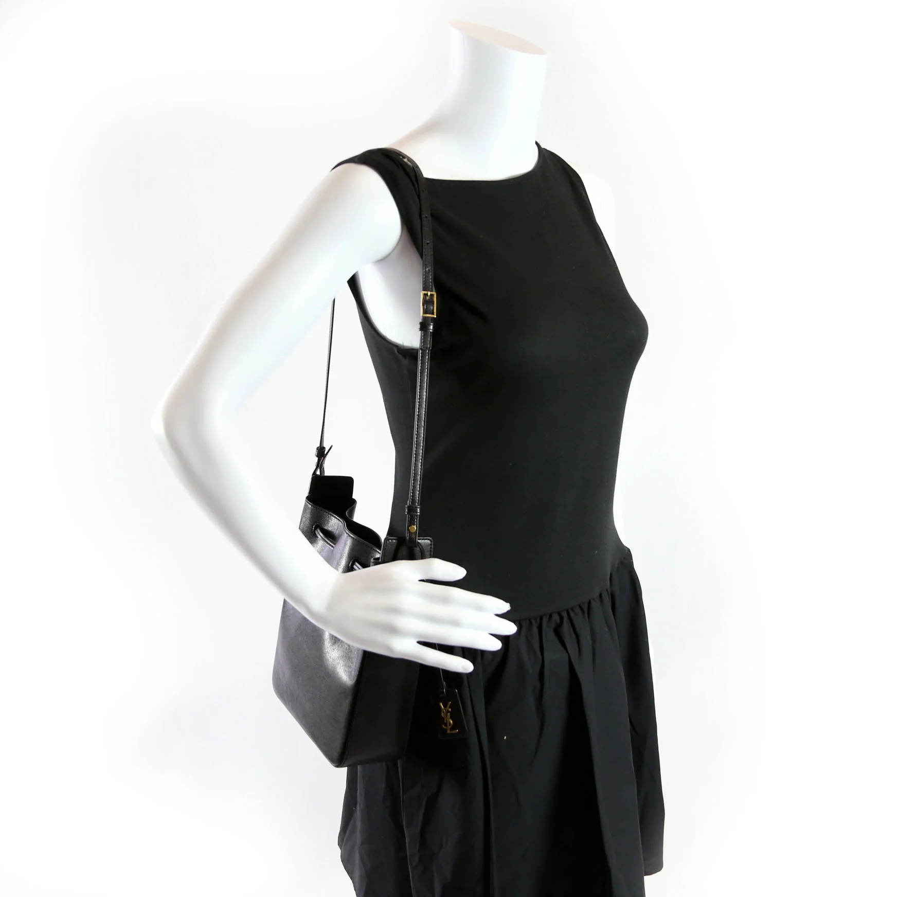 Mini Bucket Calfskin 817386 Black