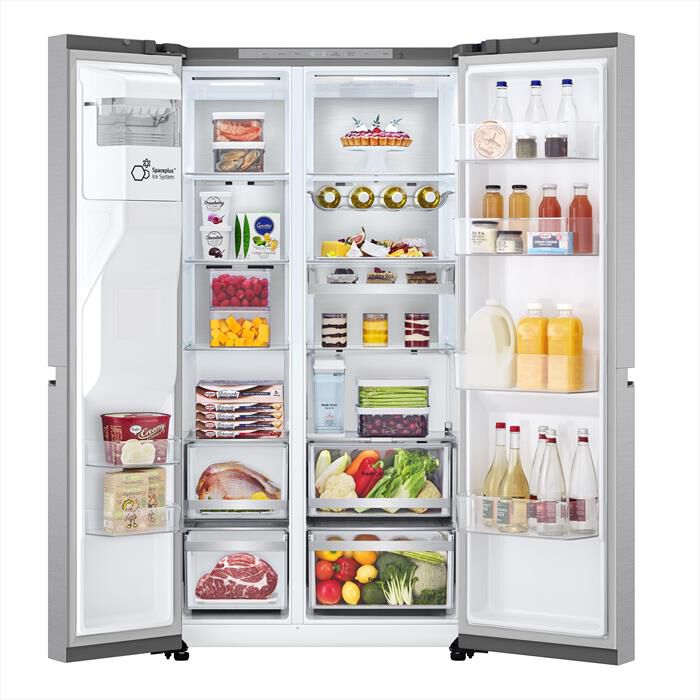 LG - Frigorifero side by side GSLE91MBAB Classe B-Metal Sorbet