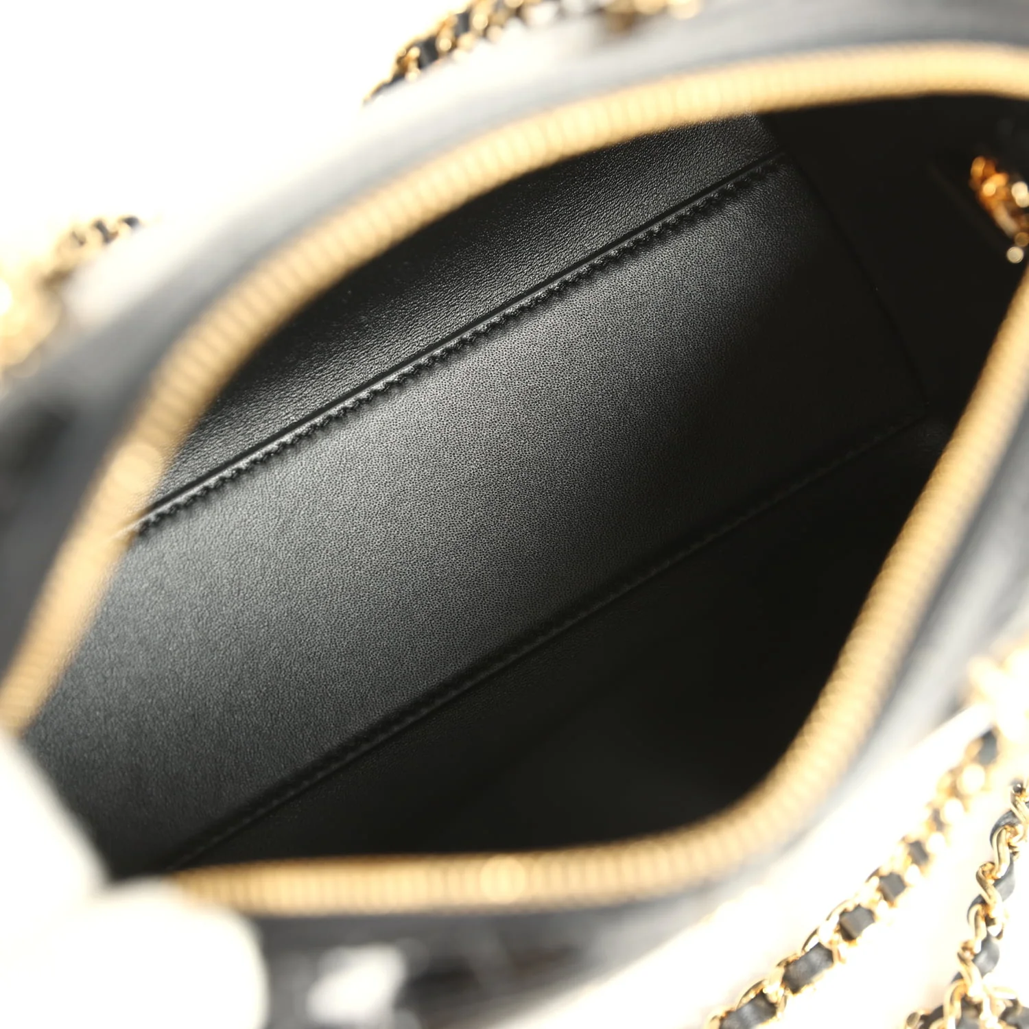 Chanel Mini Timeless Classic Barrel Bag with Chain Black Croc Embossed Calfskin Gold Hardware