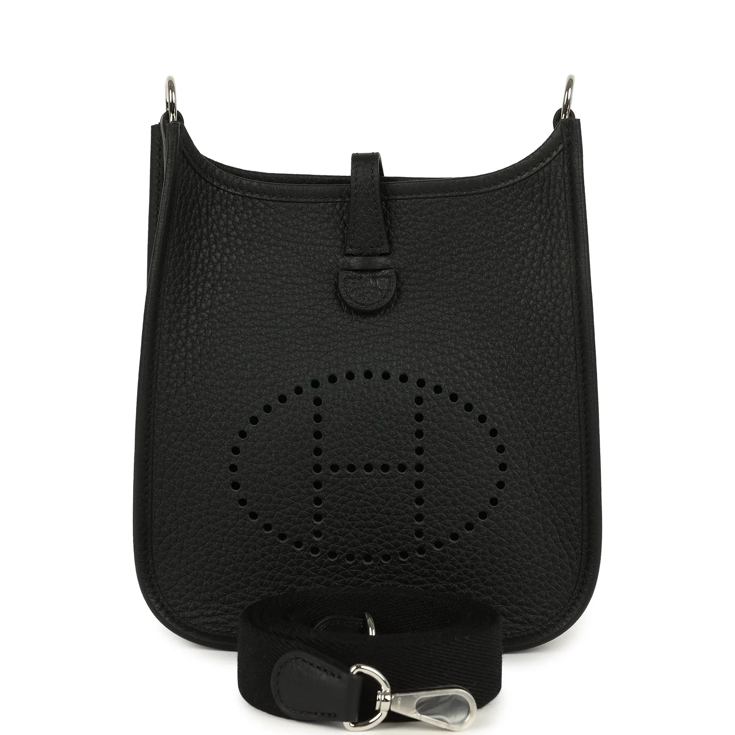 HERMÈS Evelyne TPM Black Clemence Palladium Hardware