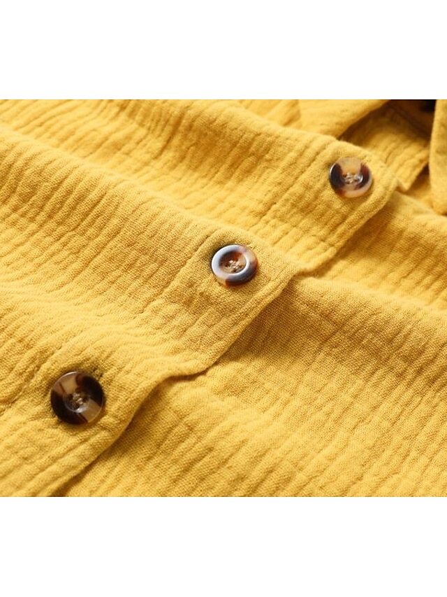 Women's Shirt Dress Mini Dress Button Pocket Vacation