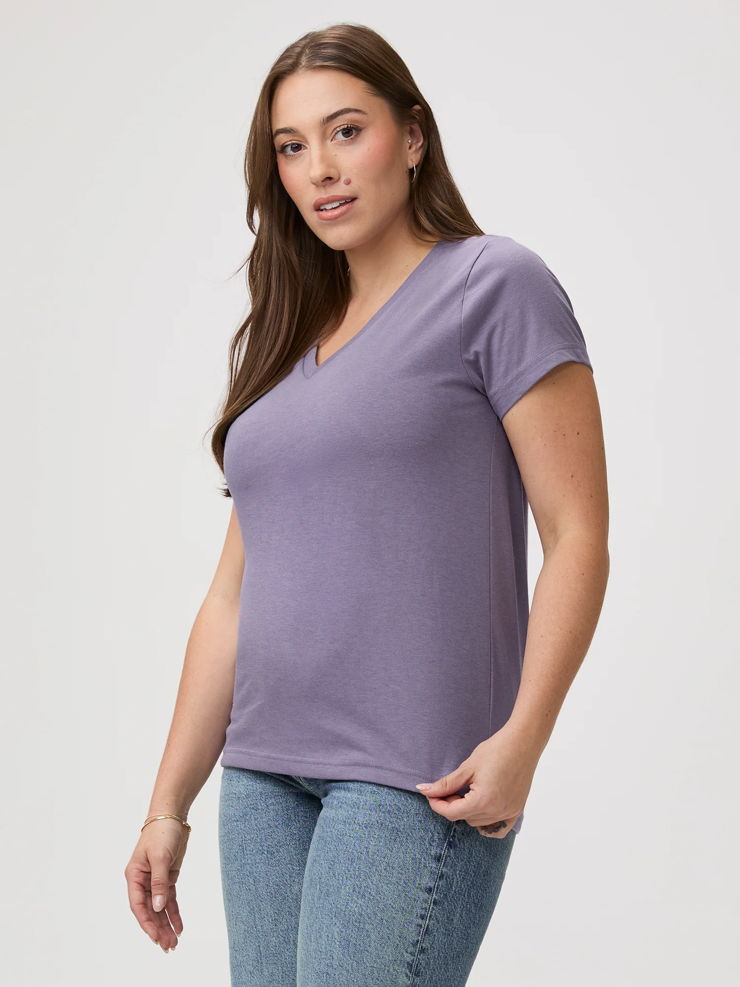 Flint Purple Everyday V-Neck Tee
