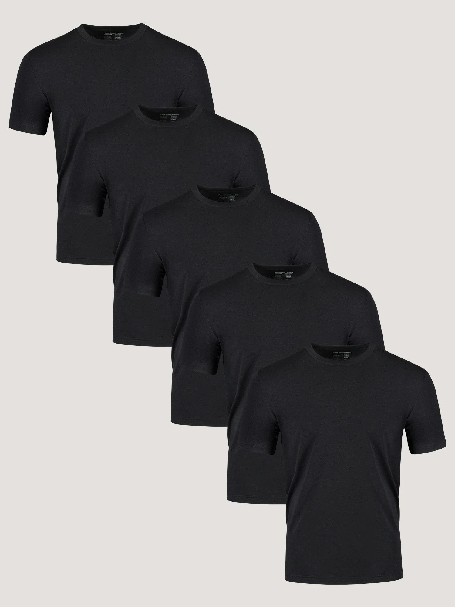 All Black Performance Cool Crew 5-Pack
