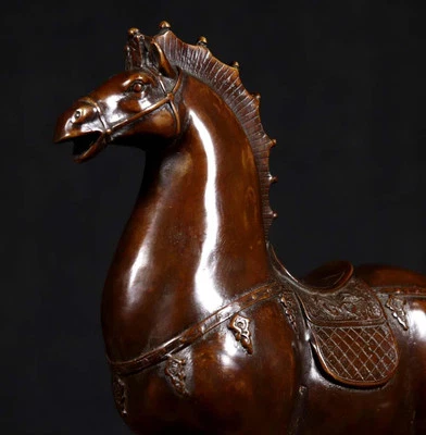 Old Chinese Copper Statue w/horse N4152