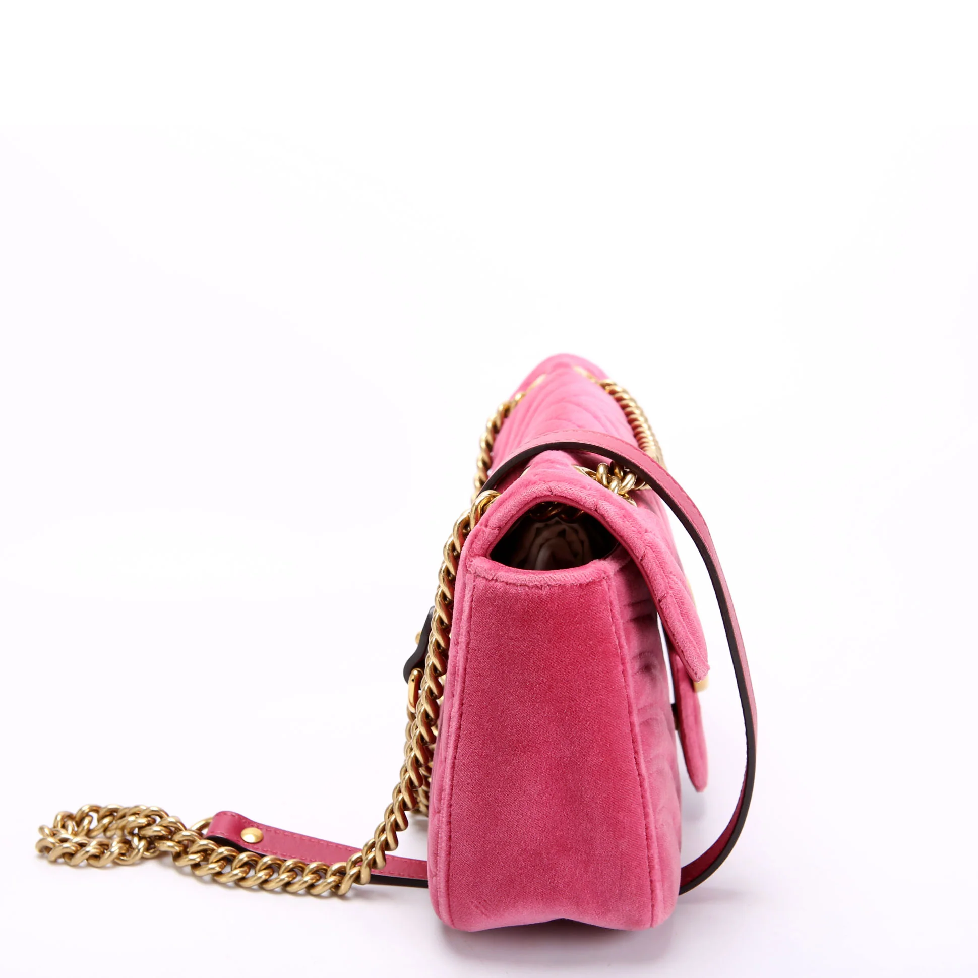 GUCCI 443497 Marmont Shoulder Velvet Small Flap