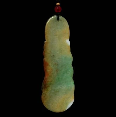 33G Chinese Natural Jadeite Jade Pendant w/Guanyin Buddha