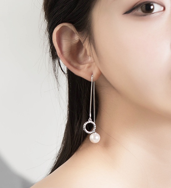 Korean style beautiful earrings all-match pearl ear-drop