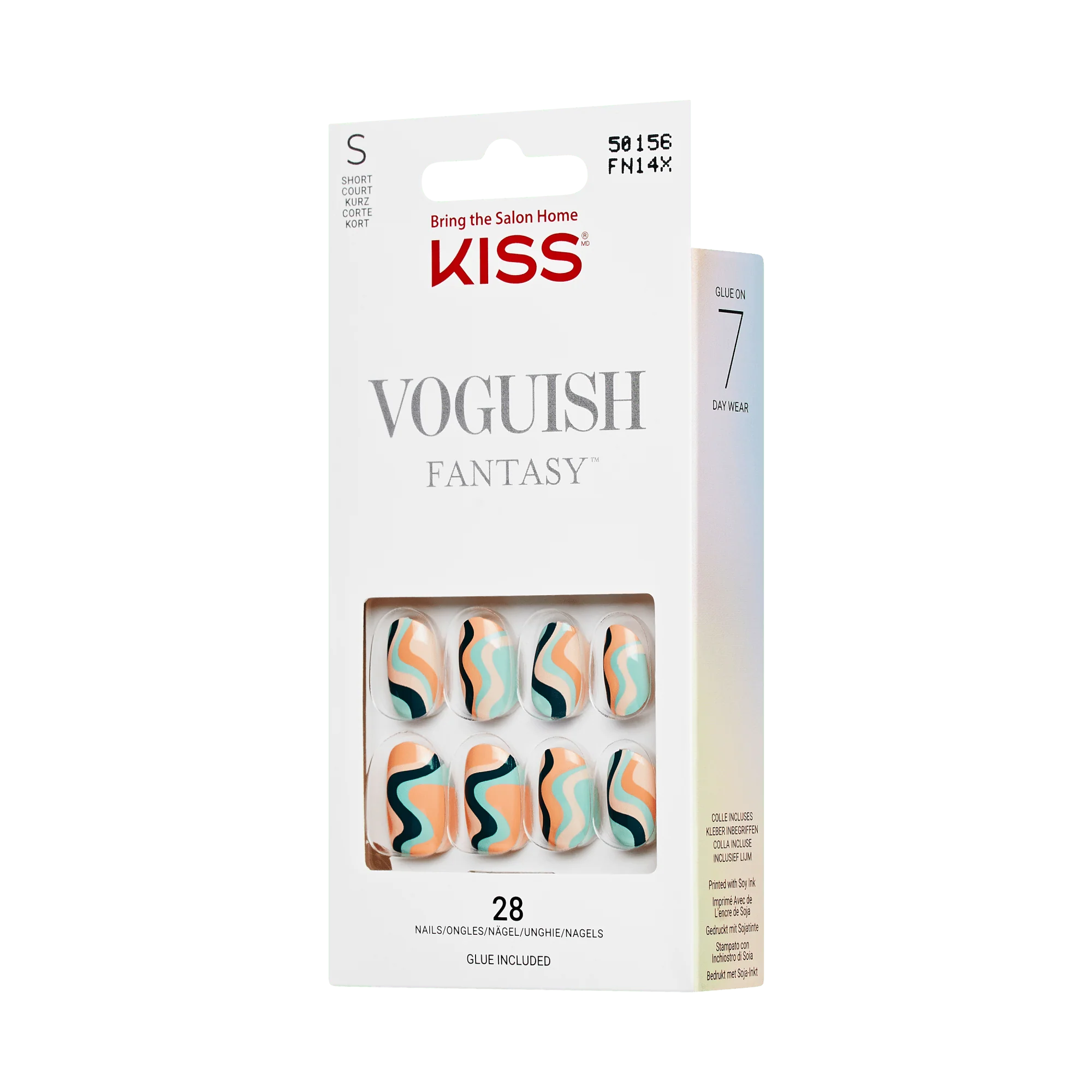 KISS Voguish Fantasy Press On Glue Nails - Replay