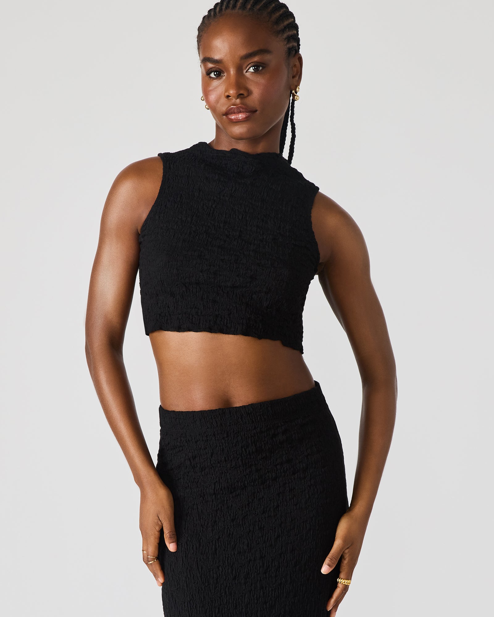 Seaside Maxi Skirt Set Black